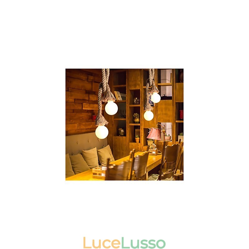 Lampade a sospensione Mini Style Retro Garage Tessuto