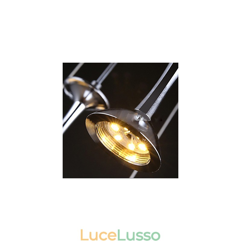 Lampada a sospensione 3 luci Piastra posteriore rotonda Moderna contemporanea Metallo