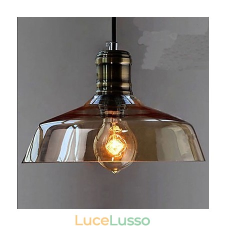 Lampada a sospensione in vetro industriale retrò semplice Lampada a sospensione in vetro industriale retrò semplice