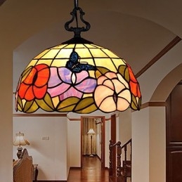 Lampadario in vetro colorato di arti creative rurali che restaura i modi antichi Lampada Luce