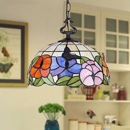 Lampadario in vetro colorato di arti creative rurali che restaura i modi antichi Lampada Luce