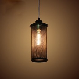 Lampada a sospensione creativa in rete metallica Lampade a sospensione semplici Lampada a sospensione da bar