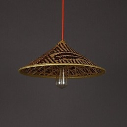 Lampadario a forma di cappello di bambù Lampadario a forma di pesce Persone Cappelli
