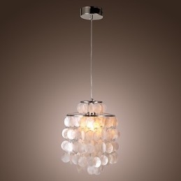 Lampada a sospensione cromata moderna e contemporanea in stile mini