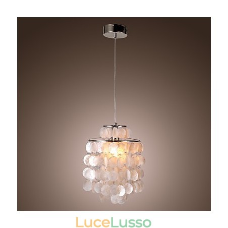 Lampada a sospensione cromata moderna e contemporanea in stile mini Lampada a sospensione cromata moderna e contemporanea in stile mini
