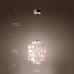 Lampada a sospensione cromata moderna e contemporanea in stile mini