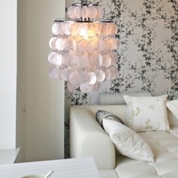 Lampada a sospensione cromata moderna e contemporanea in stile mini