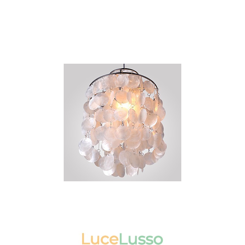 Lampada a sospensione cromata moderna e contemporanea in stile mini