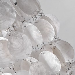 Lampada a sospensione cromata moderna e contemporanea in stile mini
