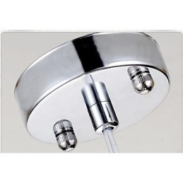 Lampada a sospensione moderna in metallo cromato contemporaneo