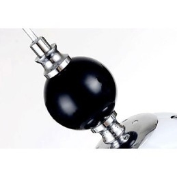 Lampada a sospensione moderna in metallo cromato contemporaneo