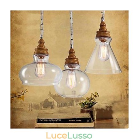 Lampade e lanterne per illuminazione da caffè con cristalli effetto legno Lampade e lanterne per illuminazione da caffè con cristalli effetto legno