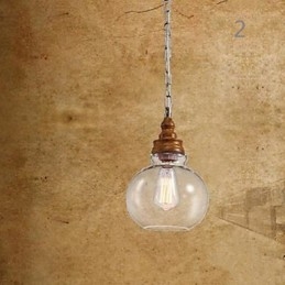 Lampade e lanterne per illuminazione da caffè con cristalli effetto legno