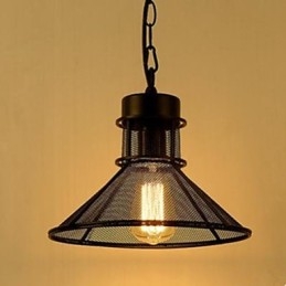 American Cafe Terrace Fashion Ombrello nero Griglia Droplight