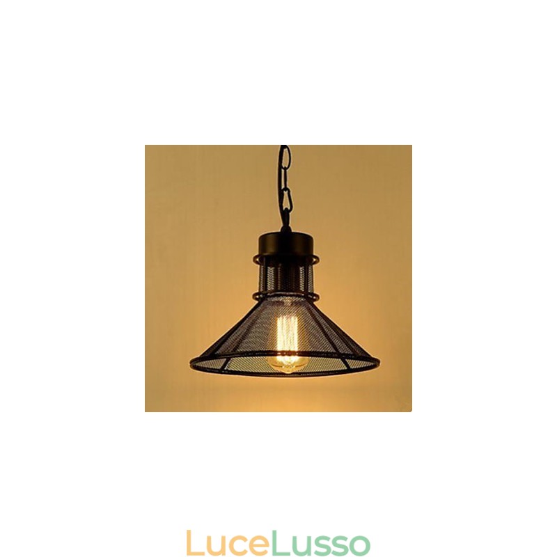 American Cafe Terrace Fashion Ombrello nero Griglia Droplight