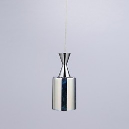 Lampada a sospensione cromata con incisione laser Dream L