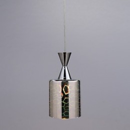 Lampada a sospensione cromata con incisione laser Dream L