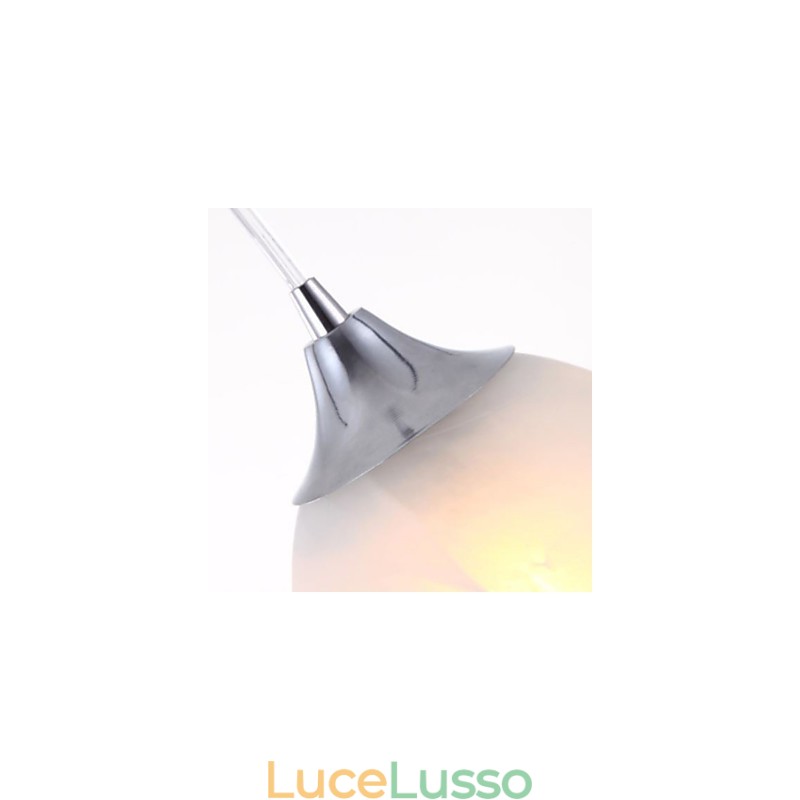 Lampada a sospensione moderna a forma di baldacchino oblungo con tre luci