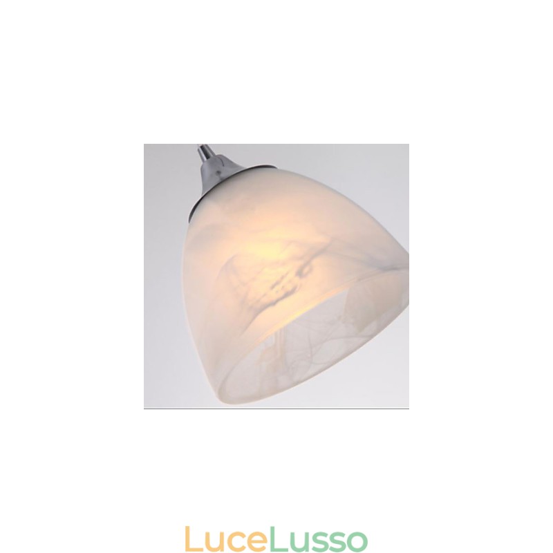 Lampada a sospensione moderna a forma di baldacchino oblungo con tre luci