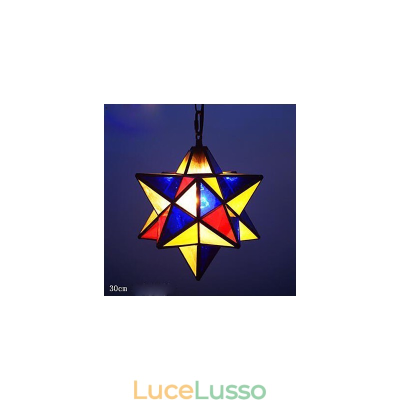 Lampada a goccia moderna con stelle da portico, individualità artistica e creativa, 30 cm