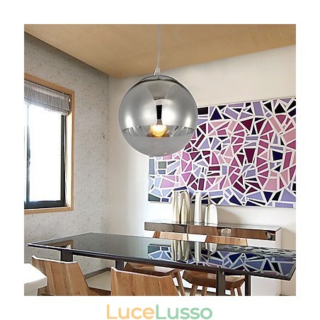 Lampada a sospensione con 1 luce a forma di palla Lampada a sospensione con 1 luce a forma di palla