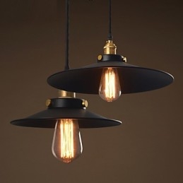 Lampada a sospensione classica retrò in stile europeo, in metallo, con luce a goccia, diametro lampadina