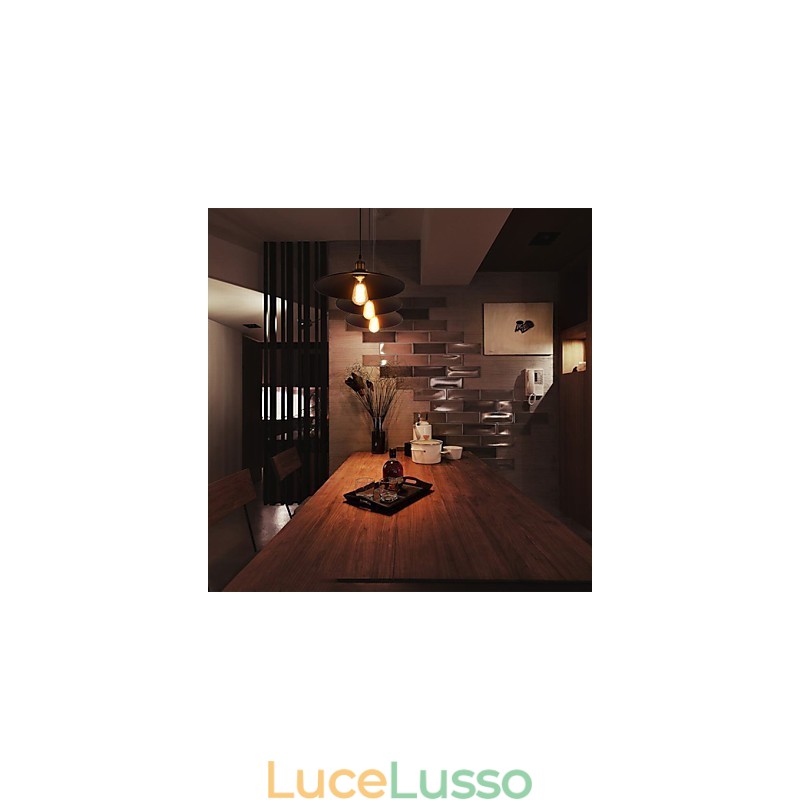 Lampada a sospensione classica retrò in stile europeo, in metallo, con luce a goccia, diametro lampadina