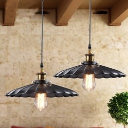 Lampada a sospensione in stile europeo classico retrò, in metallo, con goccia d'acqua