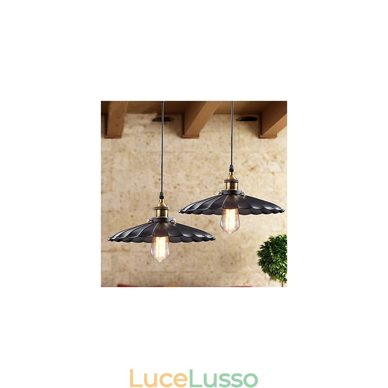 Lampada a sospensione in stile europeo classico retrò, in metallo, con goccia d'acqua