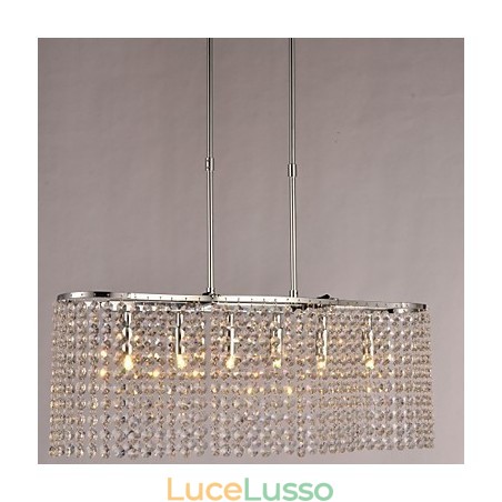 Lampada a sospensione moderna e contemporanea in cristallo elettroplaccato Lampada a sospensione moderna e contemporanea in cristallo elettroplaccato
