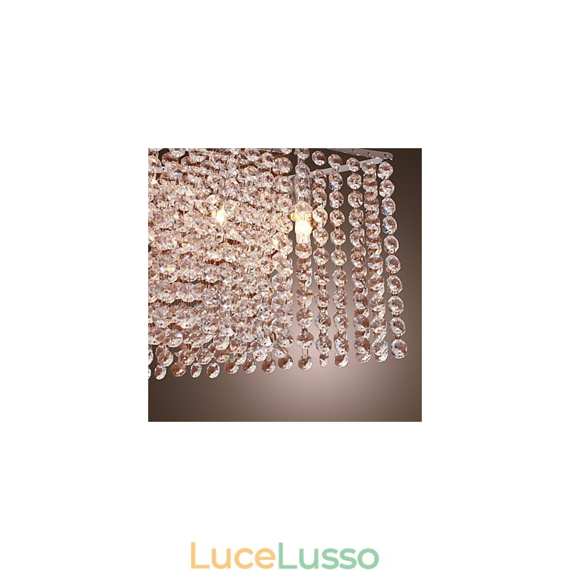Lampada a sospensione moderna e contemporanea in cristallo elettroplaccato