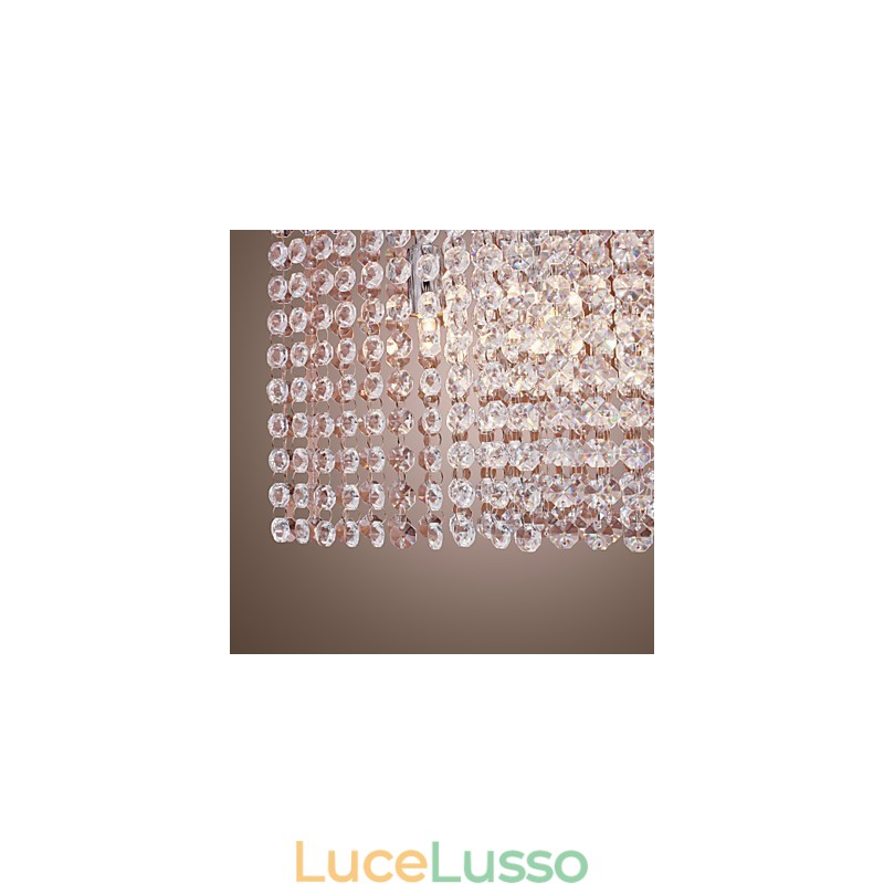 Lampada a sospensione moderna e contemporanea in cristallo elettroplaccato