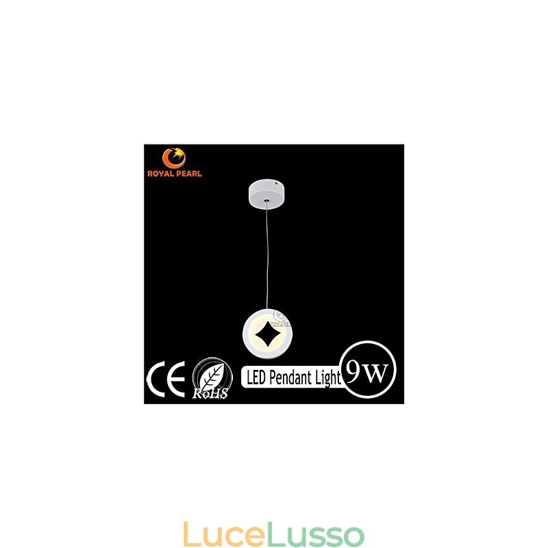 Lampada a sospensione delicata in acrilico da 9 W