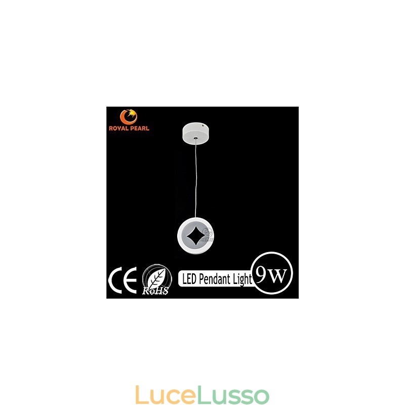 Lampada a sospensione delicata in acrilico da 9 W
