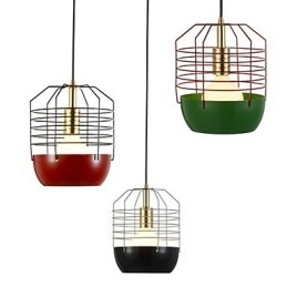 Mini lampada a sospensione artistica a forma di ragnatela, 1 luce, finitura moderna, semplicità, nero, bianco, verde, rosso, acciaio al carbonio, luce a goccia