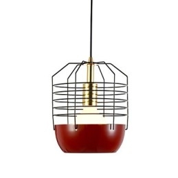 Mini lampada a sospensione artistica a forma di ragnatela, 1 luce, finitura moderna, semplicità, nero, bianco, verde, rosso, acciaio al carbonio, luce a goccia