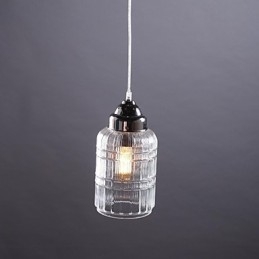 Moderno Contemporaneo Tradizionale Classico Vintage Lanterna Country Nichel Vetro Lampada a Sospensione Sala da Pranzo