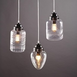 Moderno Contemporaneo Tradizionale Classico Vintage Lanterna Country Nichel Vetro Lampada a Sospensione Sala da Pranzo