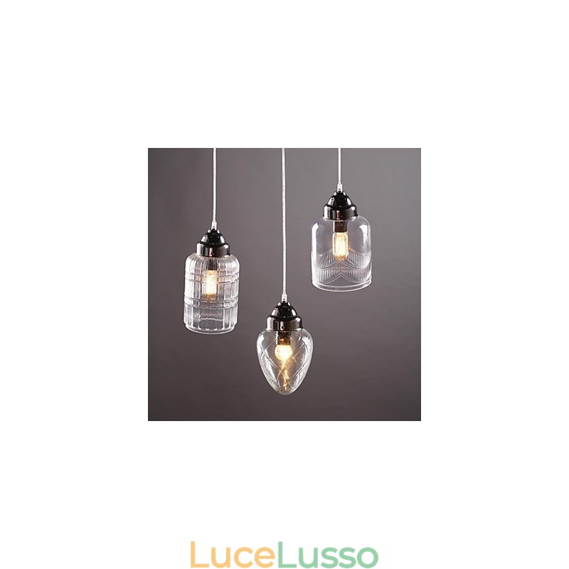 Moderno Contemporaneo Tradizionale Classico Vintage Lanterna Country Nichel Vetro Lampada a Sospensione Sala da Pranzo