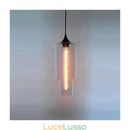Lampada a sospensione moderna in vetro con design a bolle marroni Lampada a sospensione moderna in vetro con design a bolle marroni