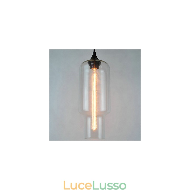Lampada a sospensione moderna in vetro con design a bolle marroni