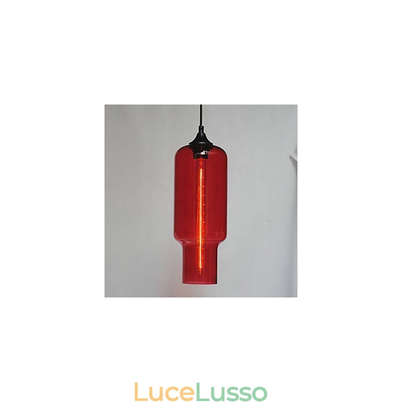 Lampada a sospensione moderna in vetro con design a bolle marroni