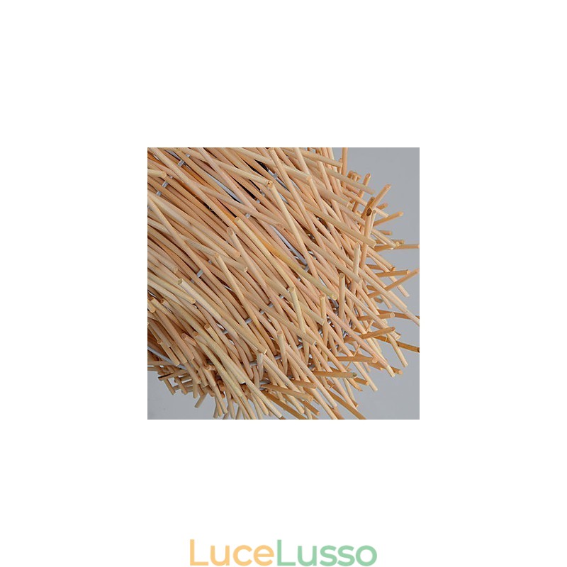 Lampadario Mini Stile Lanterna Legno Bambù