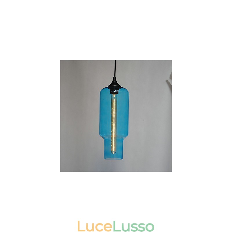 Lampada a sospensione moderna in vetro con design a bolle marroni