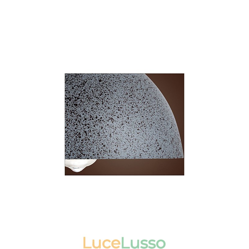 Lampada a sospensione vintage in metallo con una luce