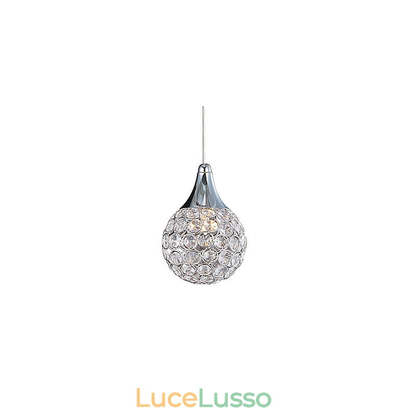 Lampada a sospensione G9 in cristallo moderno contemporaneo in metallo