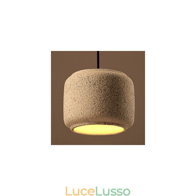 Lampadario in ceramica color sabbia di arti creative nordiche