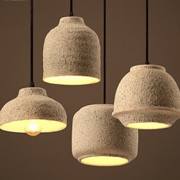 Lampadario in ceramica color sabbia di arti creative nordiche