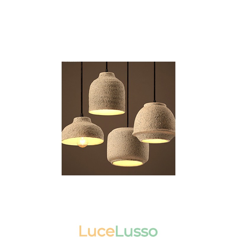 Lampadario in ceramica color sabbia di arti creative nordiche