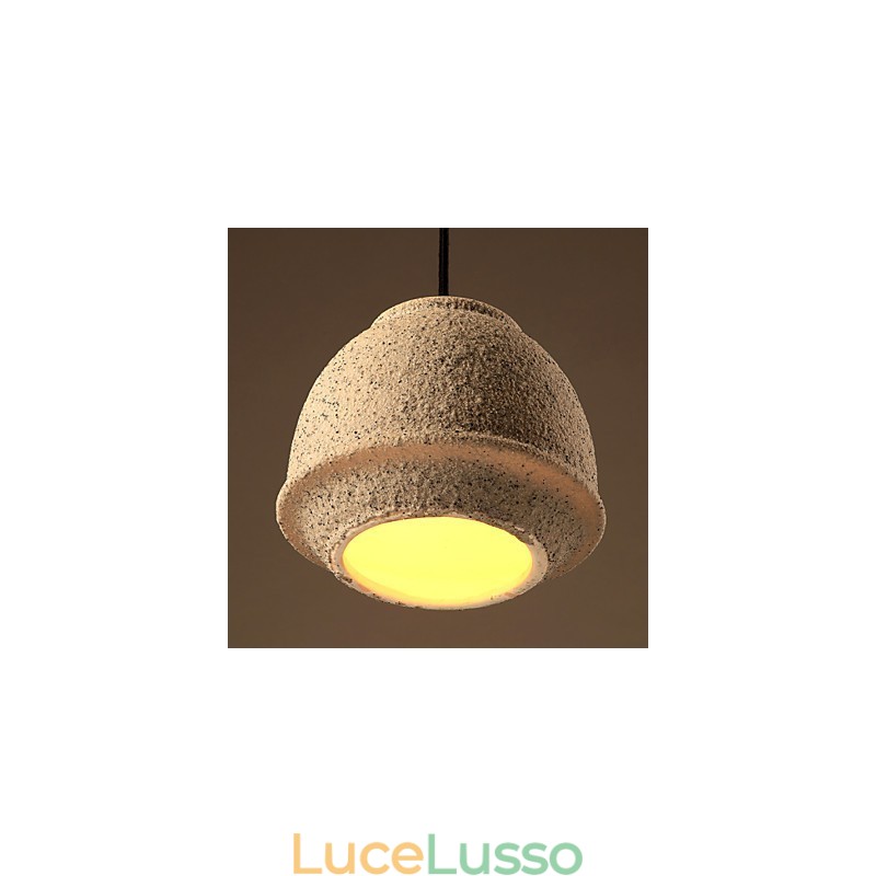 Lampadario in ceramica color sabbia di arti creative nordiche